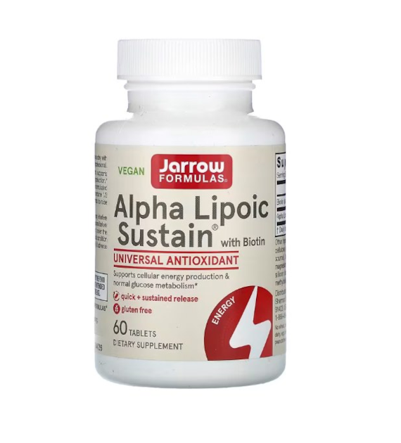 JARROW FORMULAS Kwas Alfa Liponowy i Biotyna (60 tabl.)