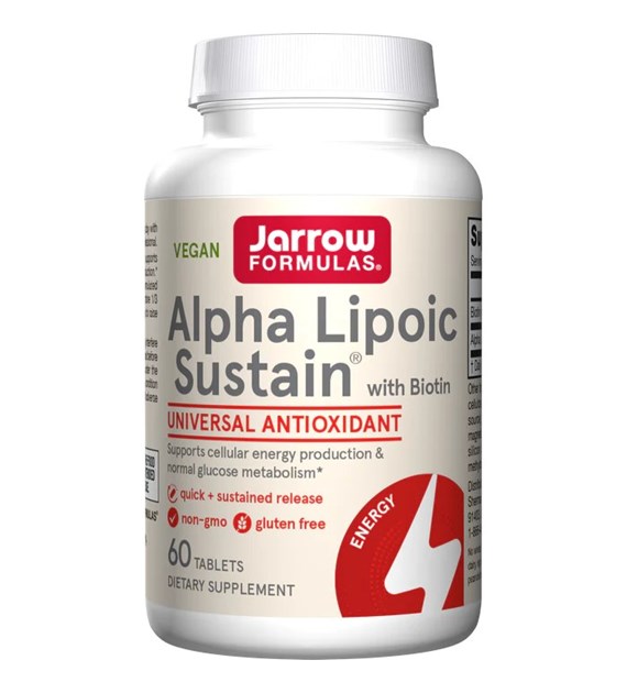 JARROW FORMULAS Kwas Alfa Liponowy i Biotyna (120 tabl.)