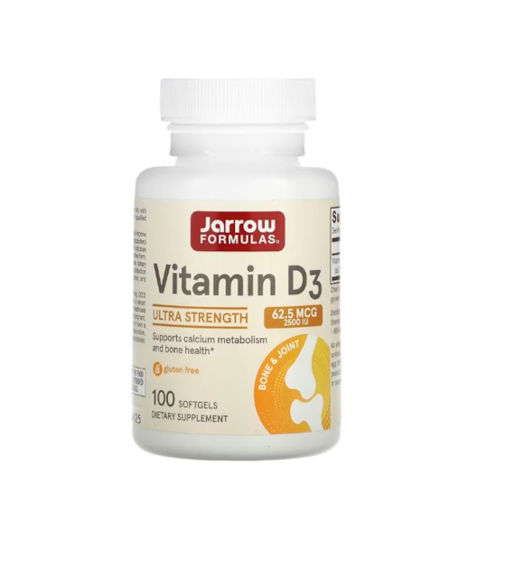 JARROW FORMULAS Witamina D3 2500 IU (100 kaps.)