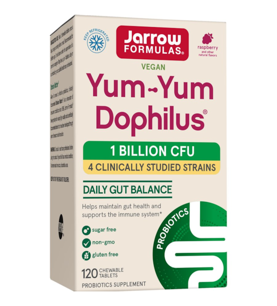 JARROW FORMULAS Yum-Yum Dophilus, 1 Billion (120 chewable tabs)