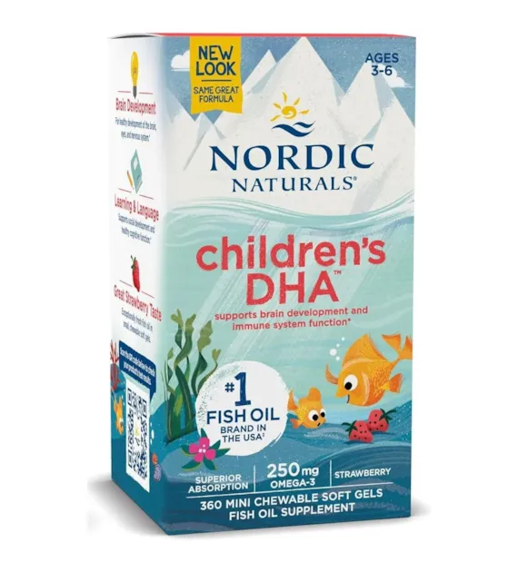 NORDIC NATURALS Childrens DHA 250 mg (360 kaps.)
