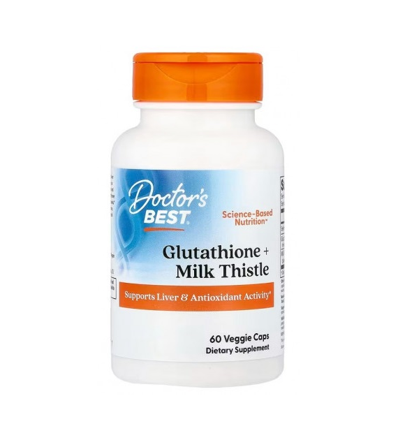 DOCTOR'S BEST Glutathione + Milk Thistle - Glutation + ostropest plamisty (60 kaps.)