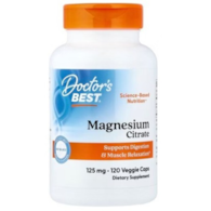DOCTOR'S BEST Magnesium Citrate - Cytrynian magnezu (120 kaps.)