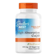 DOCTOR'S BEST Koenzym Q10 400 mg i Piperyna BioPerine - Vegan (60 kaps.)