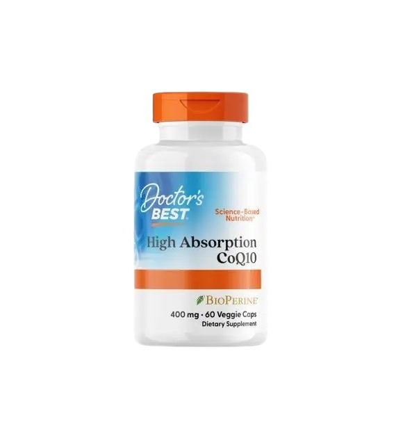 DOCTOR'S BEST Koenzym Q10 400 mg i Piperyna BioPerine - Vegan (60 kaps.)