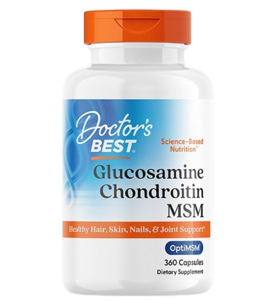DOCTOR'S BEST Glukozamina + Chondroityna + MSM (360 kaps.)