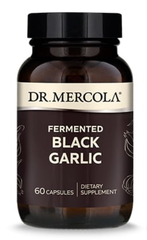 DR. MERCOLA Fermented Black Garlic - Fermentowany Czarny Czosnek (60 kaps.)