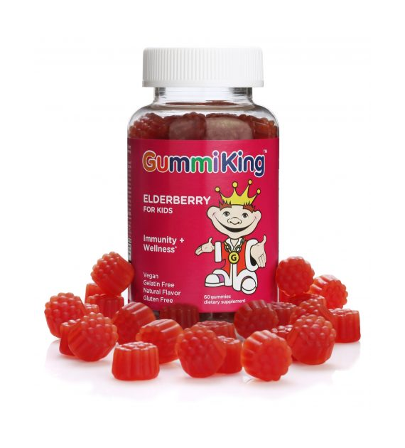 GUMMIKING Elderbery for Kids - Czarny bez żelki dla dzieci (60 żelek)