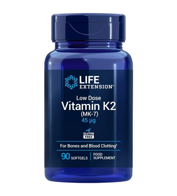 LIFE EXTENSION Low-Dose Vitamin K2, 45 mcg  EU version (90 sgels)