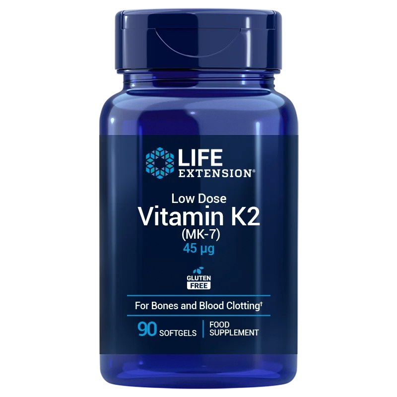 LIFE EXTENSION Low-Dose Vitamin K2, 45 mcg  EU version (90 sgels)