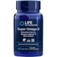 LIFE EXTENSION Super Omega-3 EPA/DHA z Lignanami Sezamowymi i Ekstraktem z Oliwek (60 kaps.)