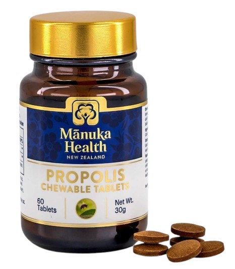 MANUKA HEALTH Propolis w tabletkach do żucia (60 tabl.)