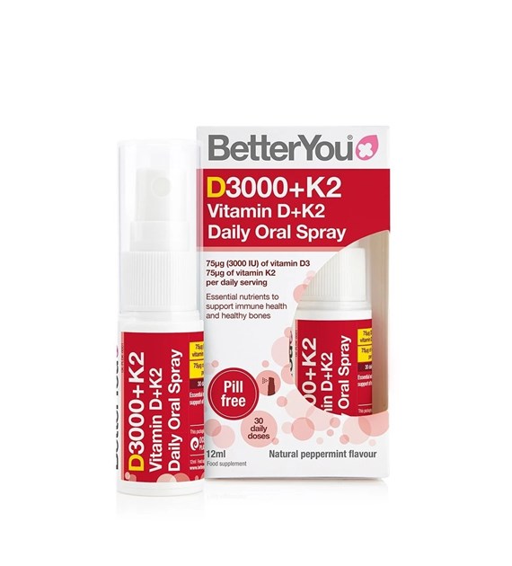 BETTERYOU Vitamin D3 + K2 MK7 Oral Spray (12 ml / 0,41 fl. oz.)