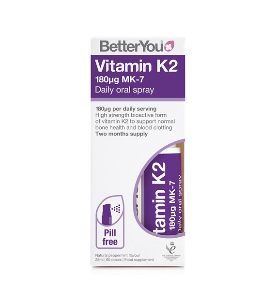 BETTERYOU Vitamin K2 MK7 60 mcg Daily Oral Spray (25 ml / 0,845 fl. oz.)