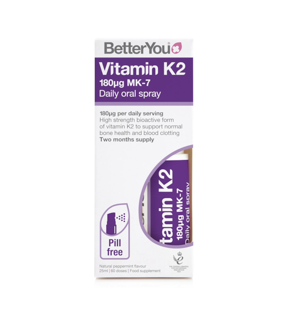 BETTERYOU Vitamin K2 MK7 60 mcg Daily Oral Spray (25 ml / 0,845 fl. oz.)