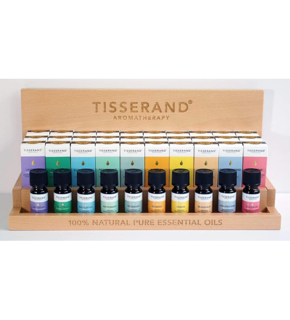 TISSERAND AROMATHERAPY Zestaw olejków eterycznych TOP 10 + ekspozytor (40 szt. - 30 x 9 ml + 10 x Tester 9 ml)