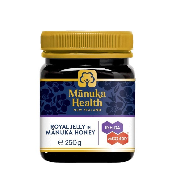 MANUKA HEALTH Miód Nektarowy Manuka MGO™ 400+ z mleczkiem pszczelim (250 g)